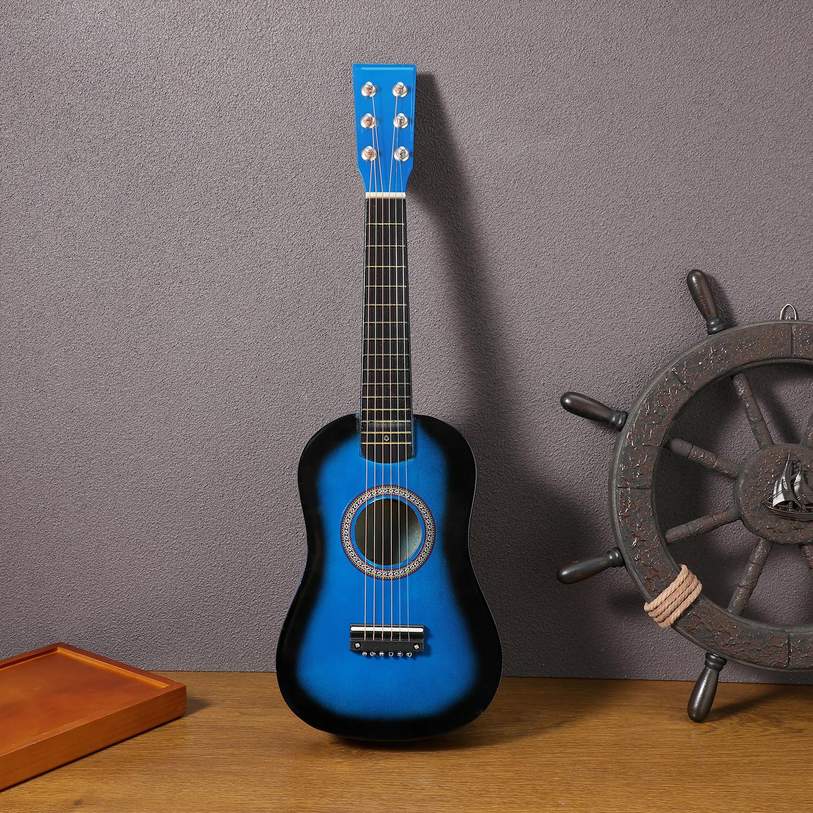 Amazon.com: Small Guitar - 23 Inch Kids Acoustic Guitar in Blue