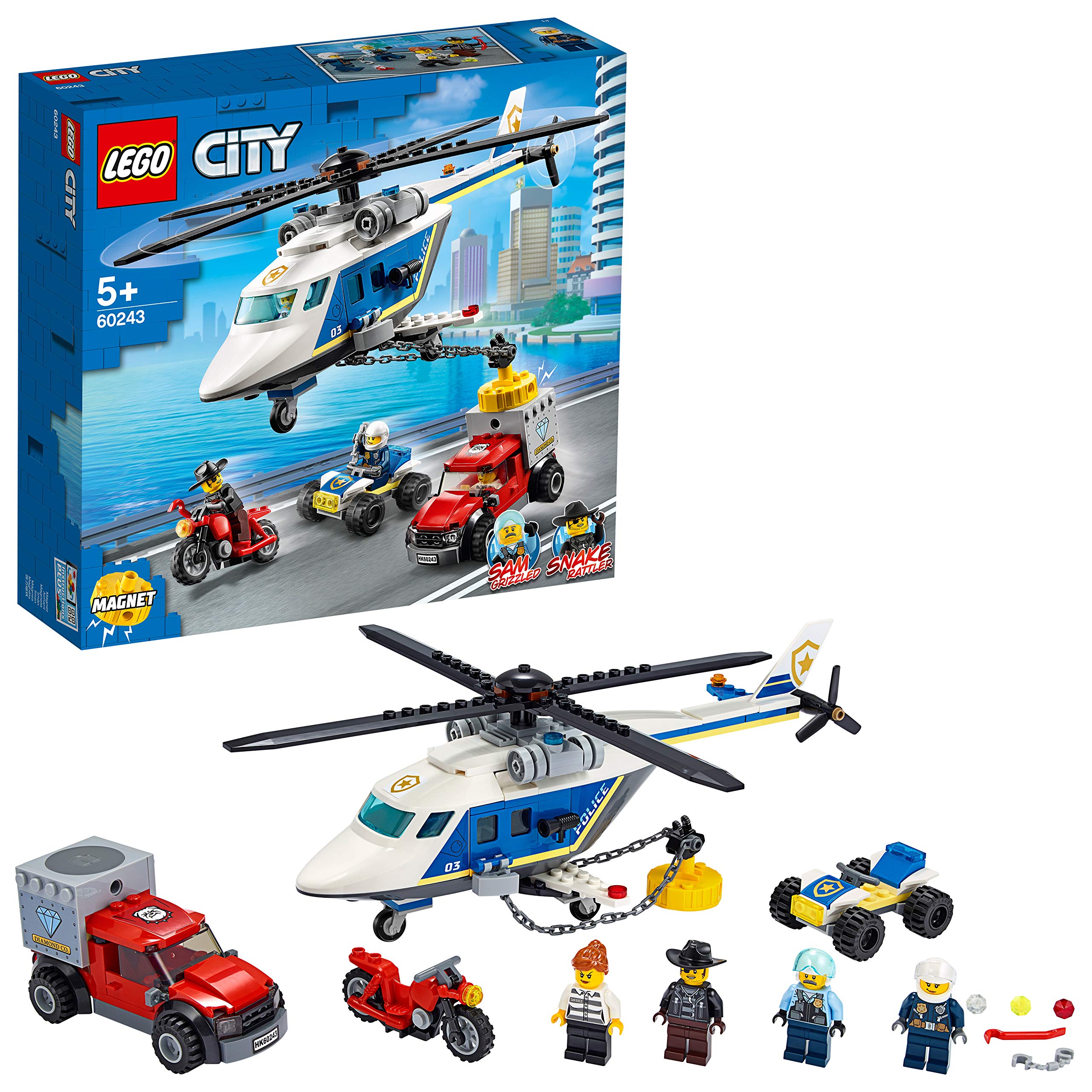 Amazon.co.jp: レゴ(LEGO) シティ ポリス ヘリコプターの追跡 60243 