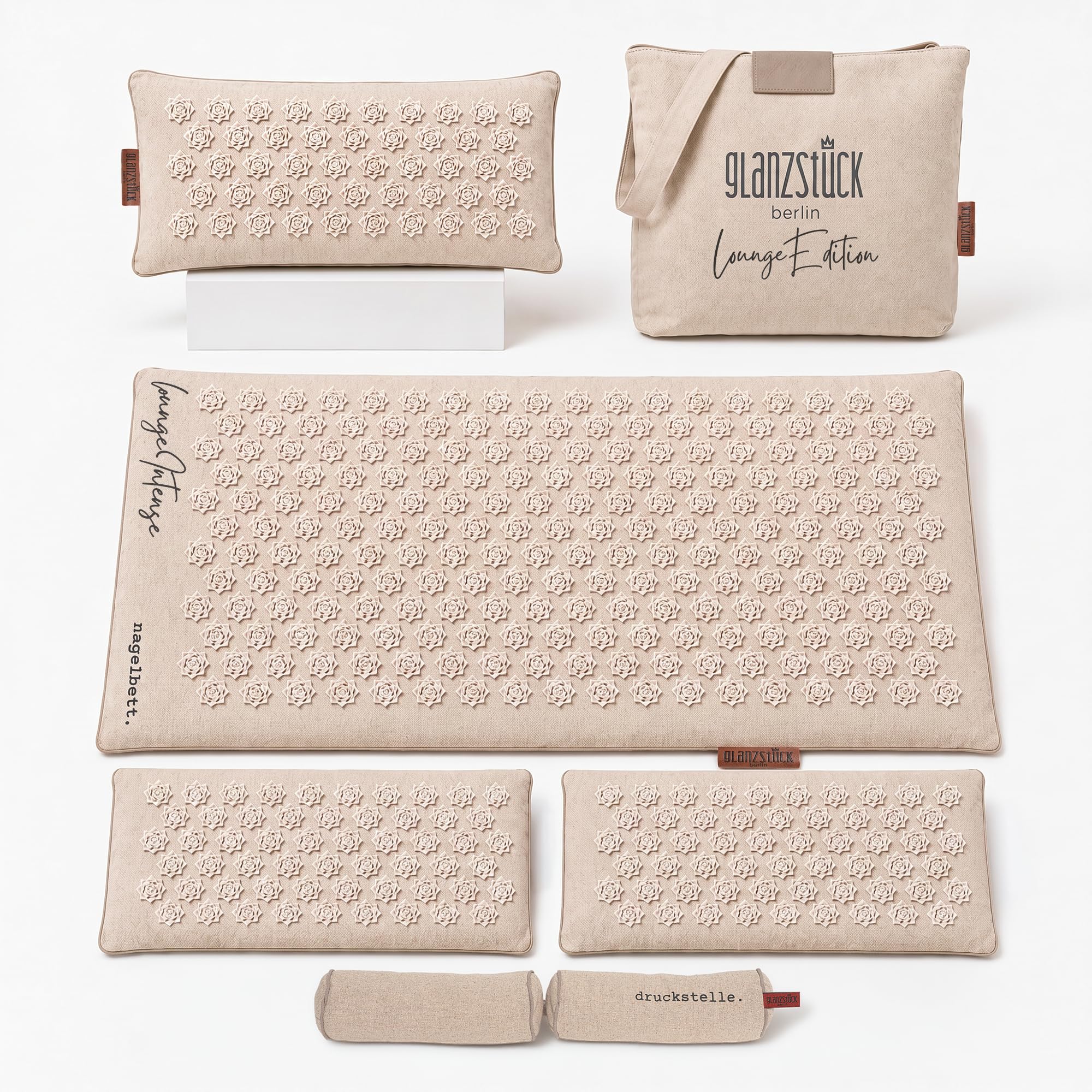 Glanzstück Berlin®: Tapis d'acupression XXL Lounge Intense pour tout le corps, idéal pour les débutants, en cas de tension, maux de tête, maux de dos, stress