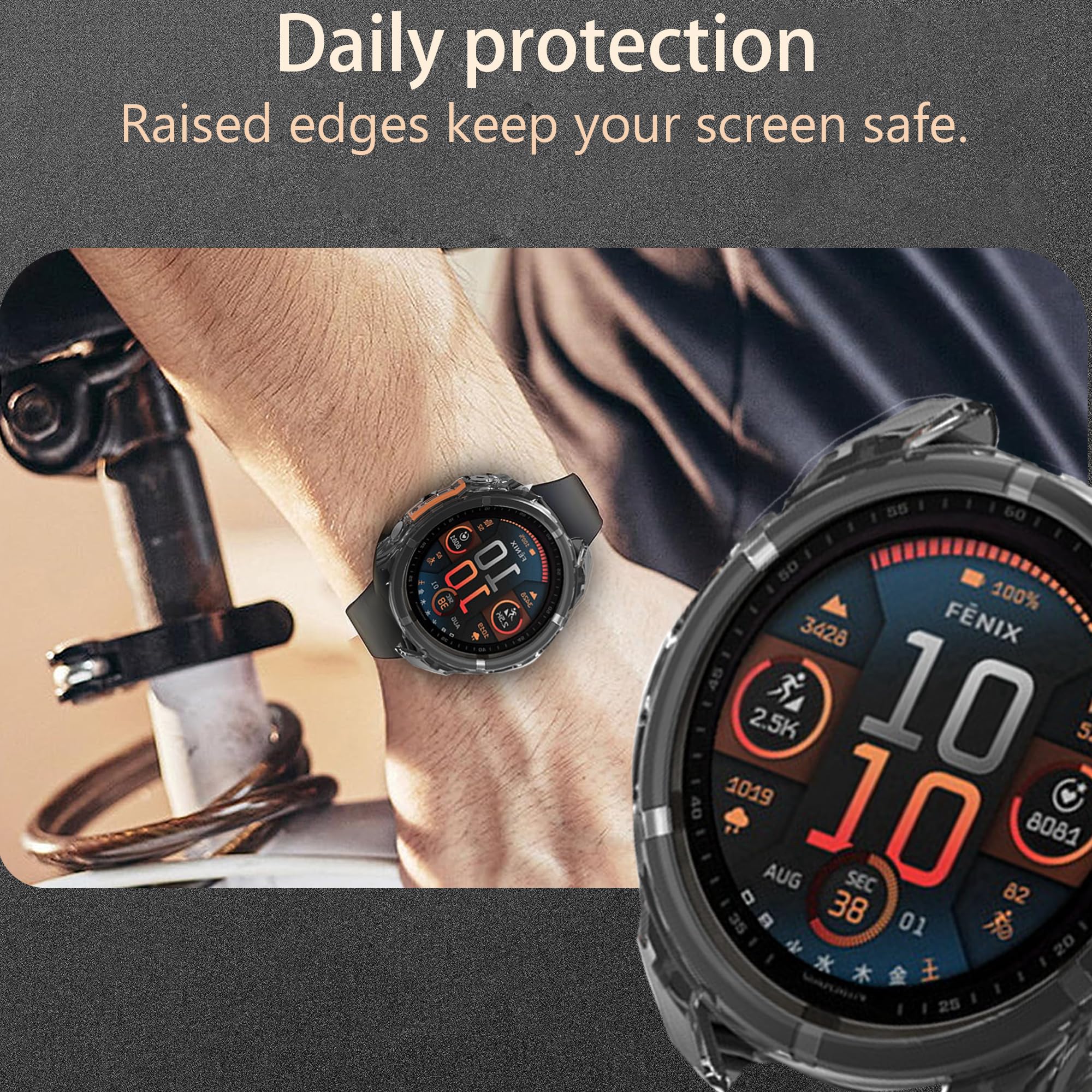 Compatible for Garmin Fenix 8 Smart Watch Case - Image 4