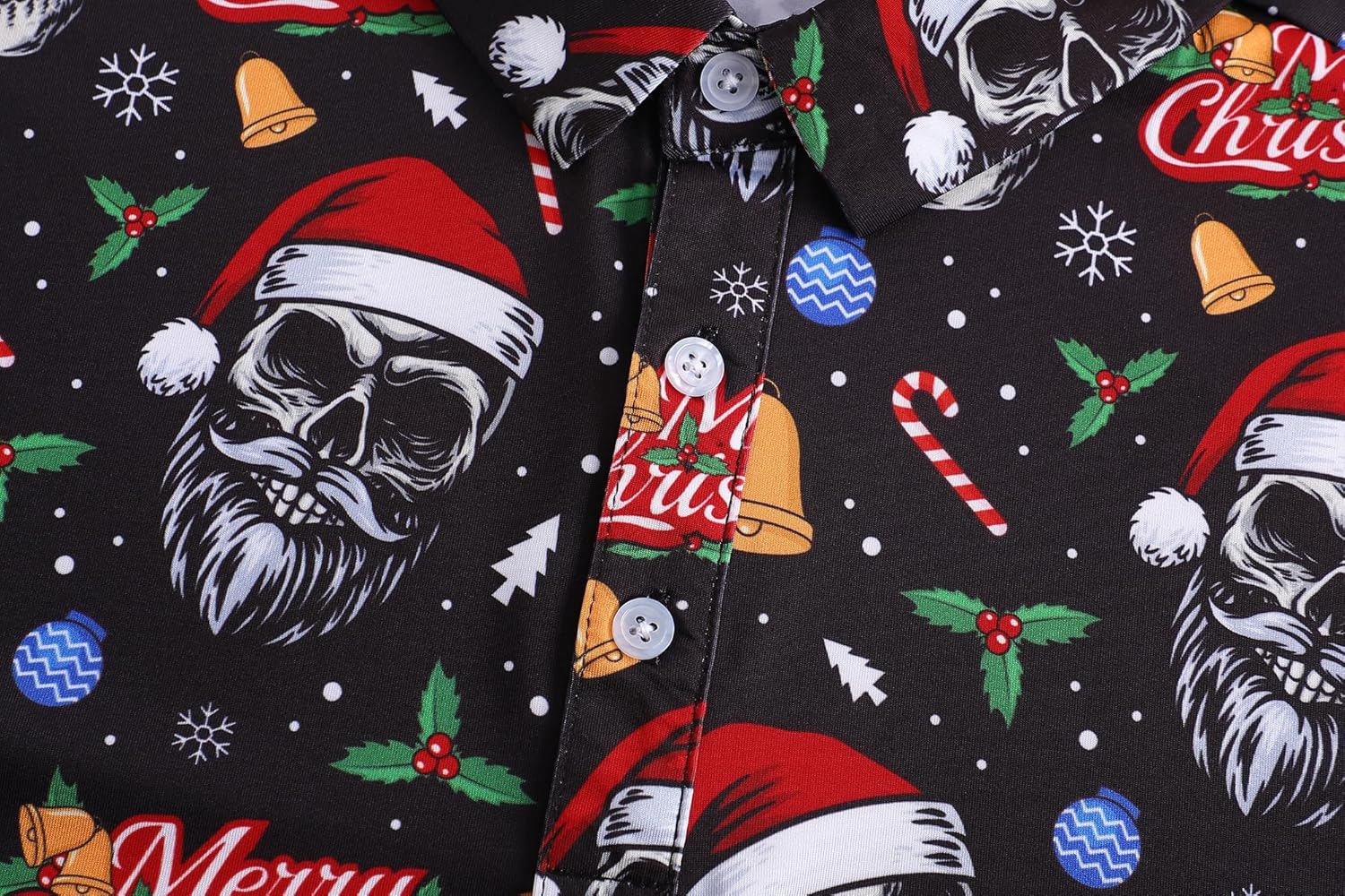 Mens Christmas Polo Shirts Funny Golf Shirts for Men Performance Moisture Wicking Quick Dry Athletic Short Sleeve Shirts - Image 4