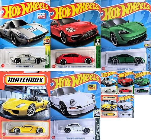 Hot Wheels Matchbox Porsche - Juego de coches a escala 1:64