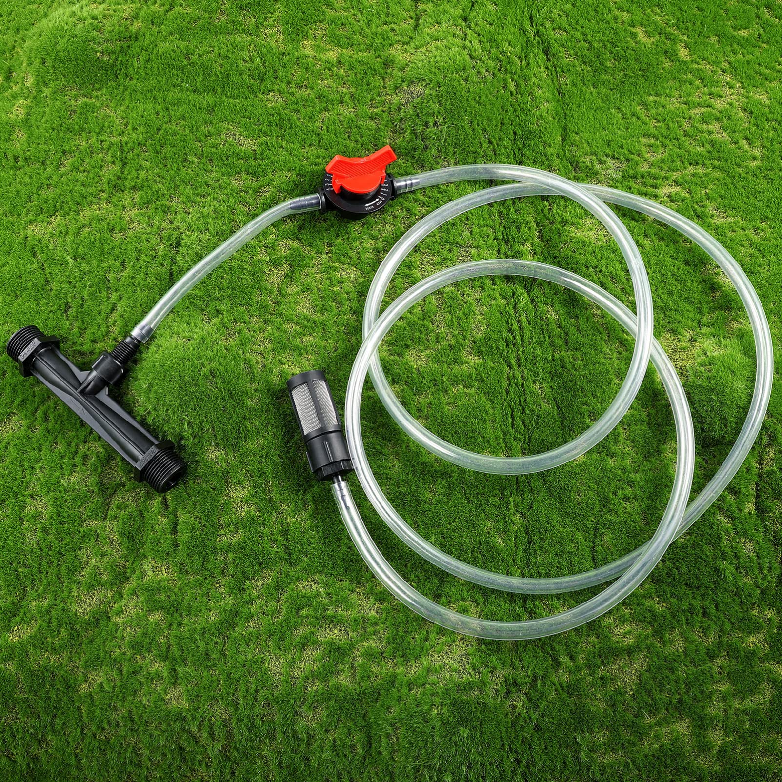 Inyector de fertilizante for riego por goteo Kit de dispositivo de riego de jardín Venturi de 3/4 pulgadas, kits de tubos de agua con interruptor de inyector de fertilizante/607