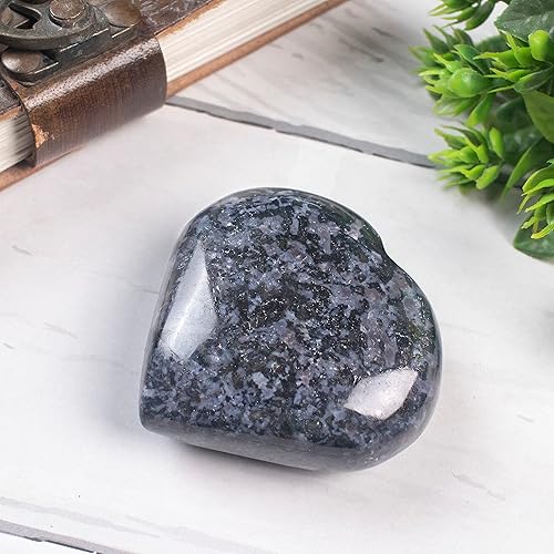 Miniatura 8 de Crocon Juego de piedras de hojaldre con forma de corazón índigo de 1.969 in, 450 quilates, bolsillo de cristal curativo, colección de piedras de