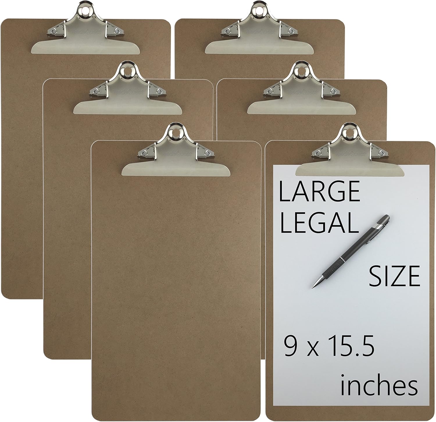 Trade Quest Legal Size Clipboard 9'' x 15.5'' Standard