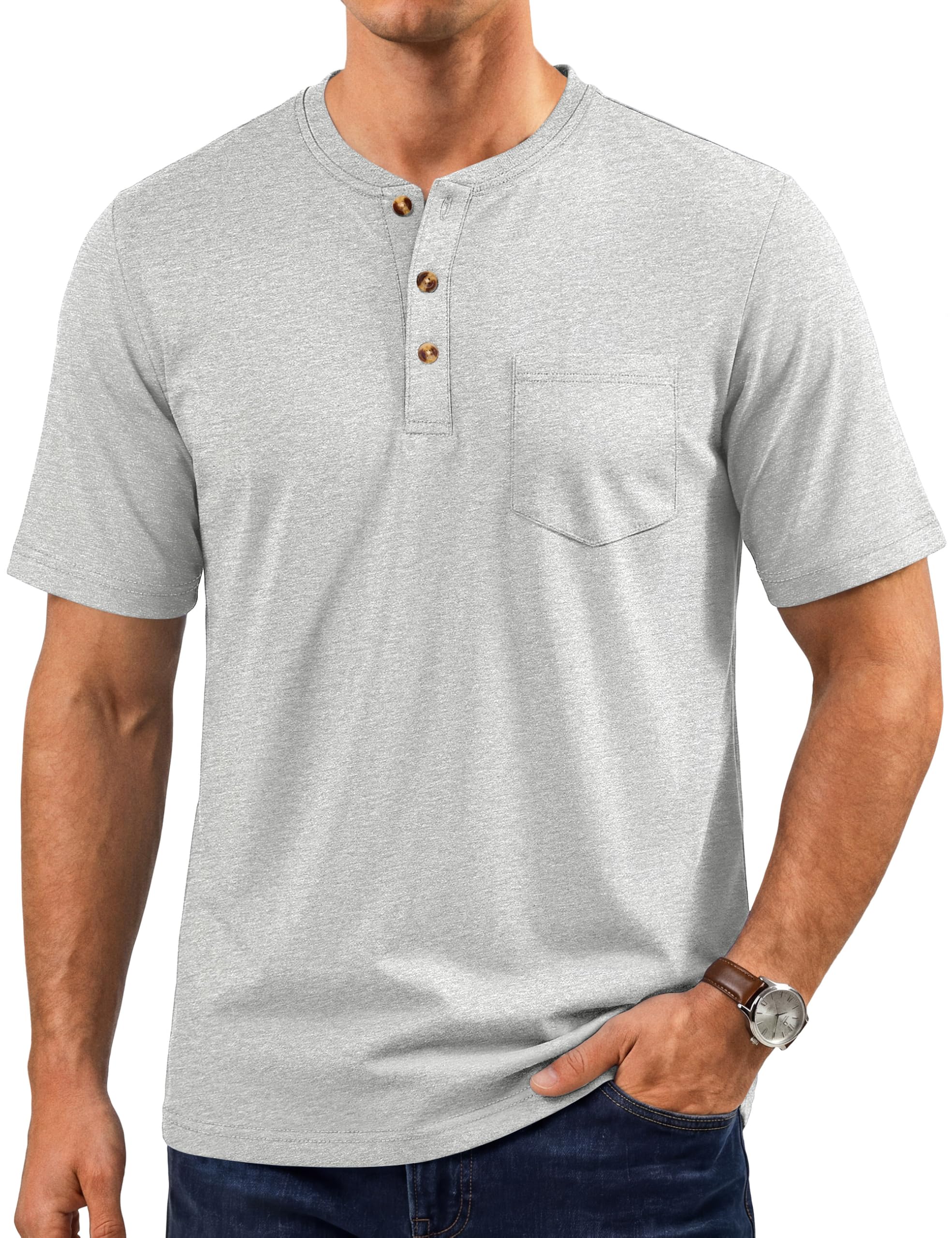 CRYSULLY Men's Henley