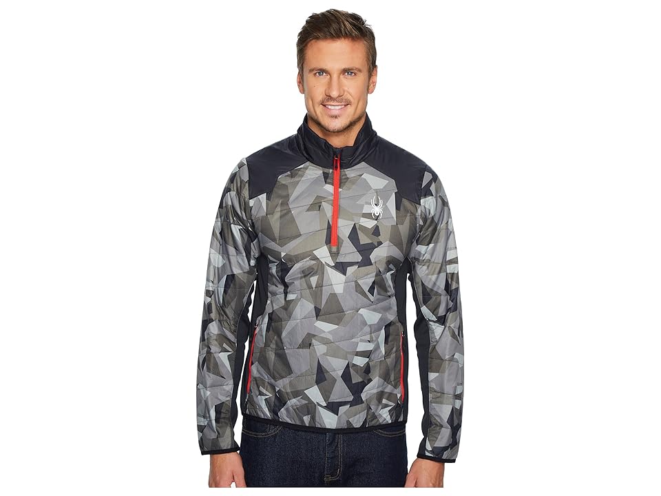 

Spyder Glissade 1/2 Zip Insulator Jacket (Black Camo Print/Black/Black) Men's Coat