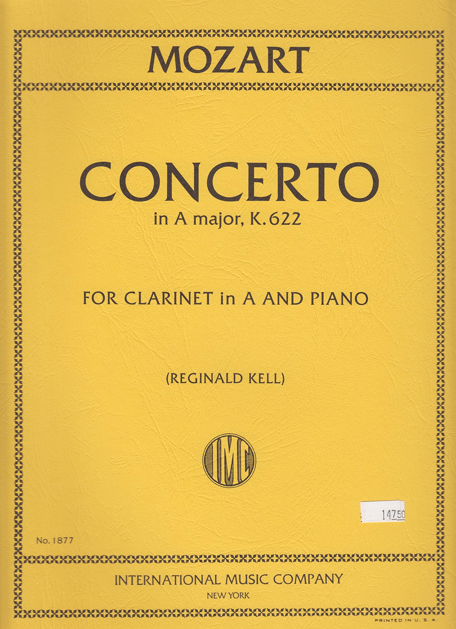 Mozart : Concerto in a Major-K.622 for Clarinet in A and Piano