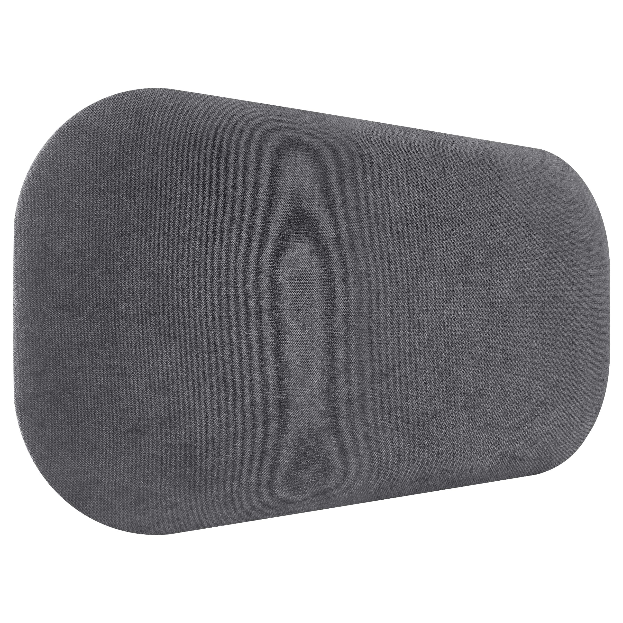 DHOME Cabecero Tapizado Curvo Liso Tela Aqualine 50cm Altura para Pared Acústicos Cabeceros Absorbentes Cabezal Cama Dormitorio (Gris Ceniza, 105cm)