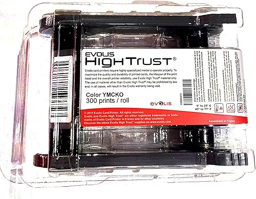 Miniatura 2 de Evolis Consumibles R5F008AAA, cinta de color YMCKO, compatible con primacía, 300 impresiones, 1 rollo