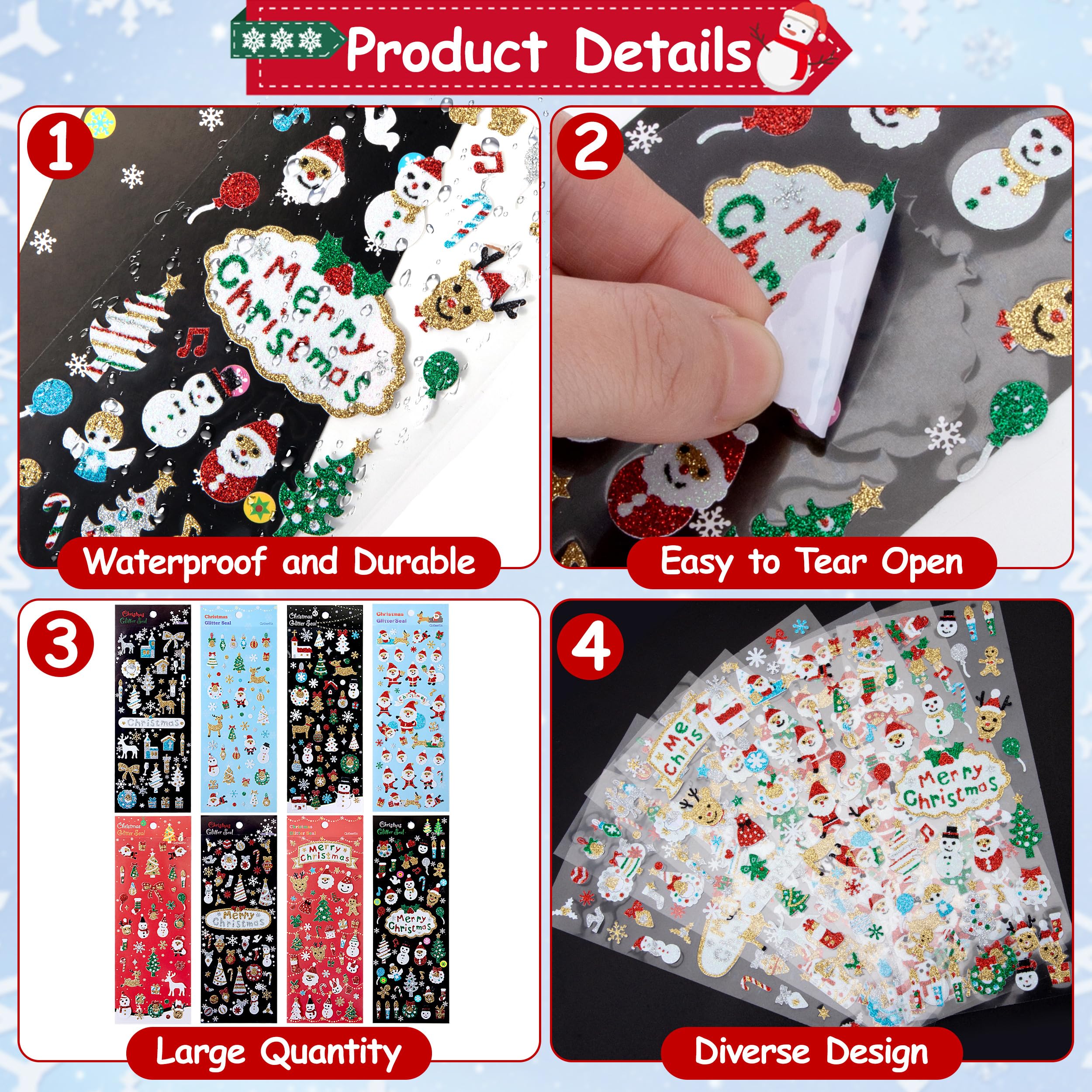 Adesivi Glitterati Per Bambini - 1026 Pezzi Di Stelle, Cuori E Puntini - Fogli Laser Per Scrapbooking E Ricompense Scolastiche - Fai Da Te