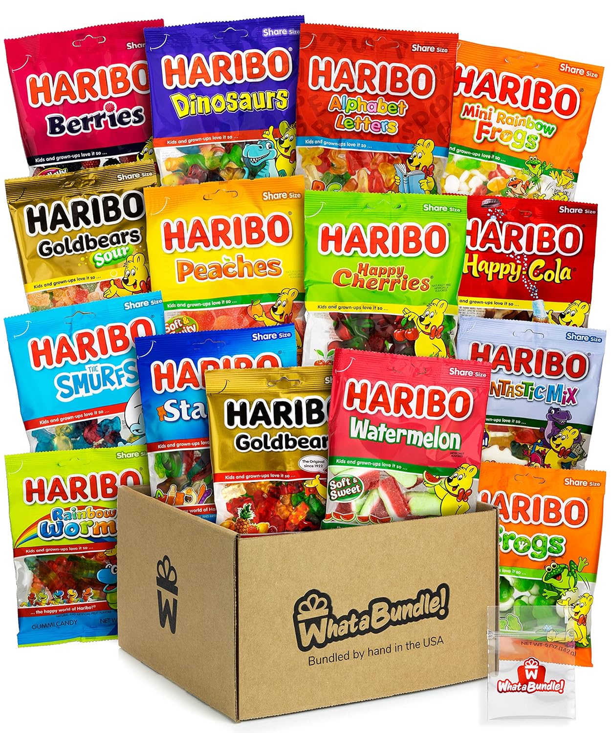 Haribo Gummy Candy Variety Pack of 15 Flavors 4.2 Pounds