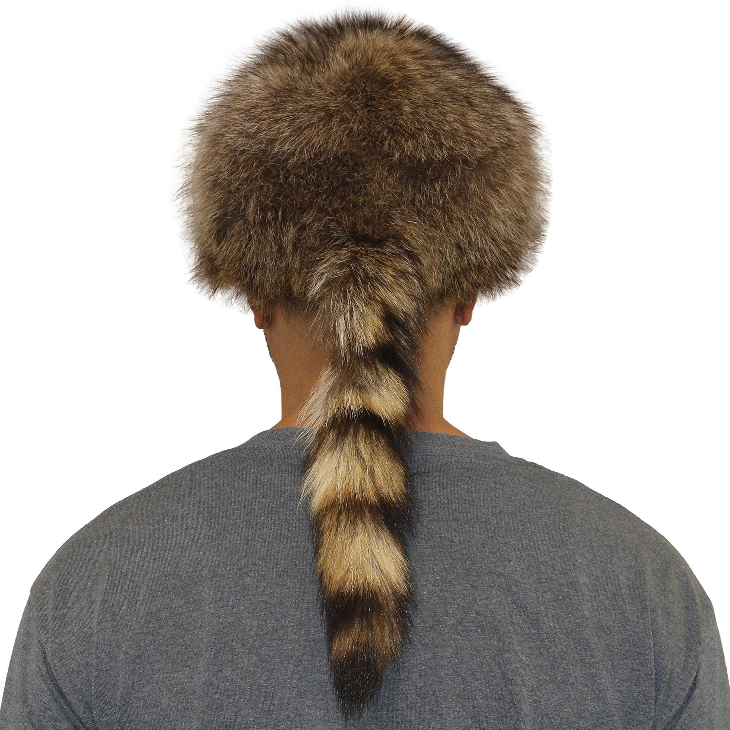 Glacier Wear Raccoon Davy Crockett Fur Hat (XXL (24 1/4" - 24 7/8")) Black - Image 3