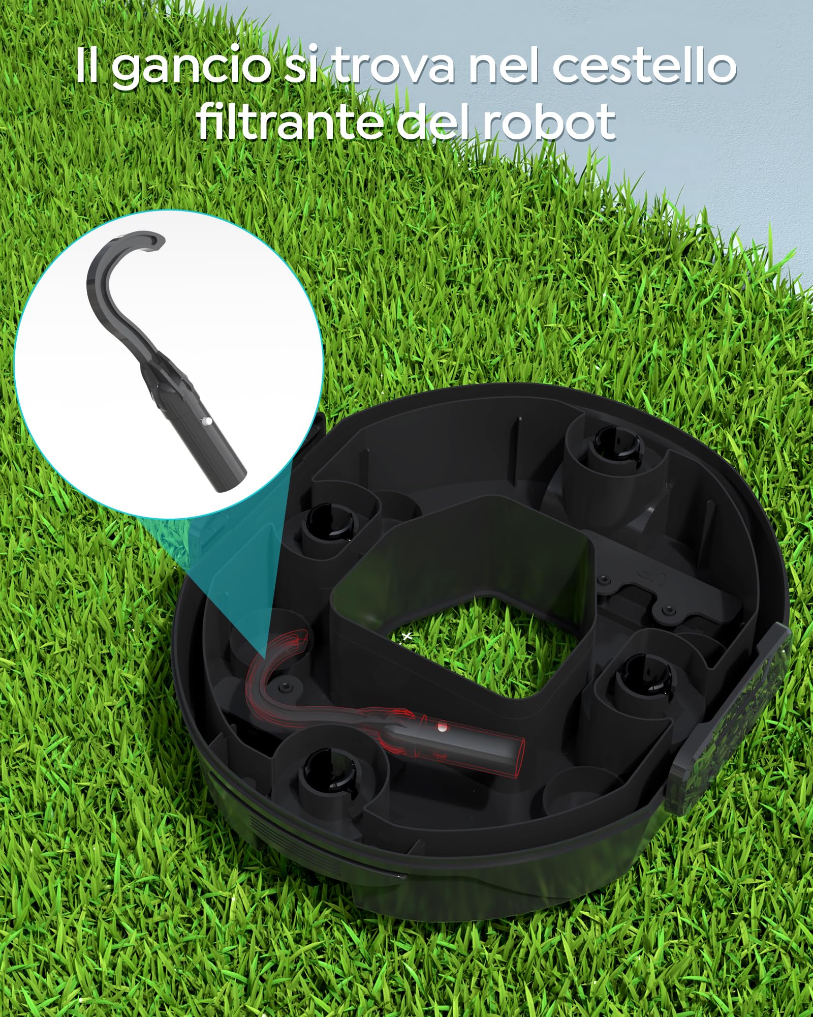 S2 Robot Piscina Senza Fili,Doppia Filtrazione, Negro Carbón | Automatica 90 Min robot piscina fuori terra, Doppio Motore,Parcheggio Automatico ,per piscine fino a 80 m²