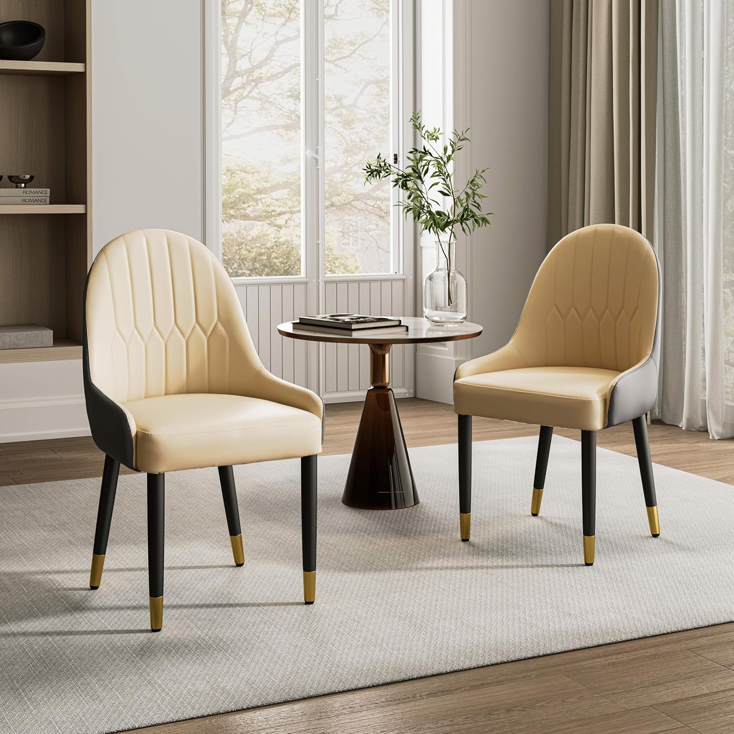 Amazon.com - EUREKA ERGONOMIC Dining Table Chairs, Upholstered Modern ...