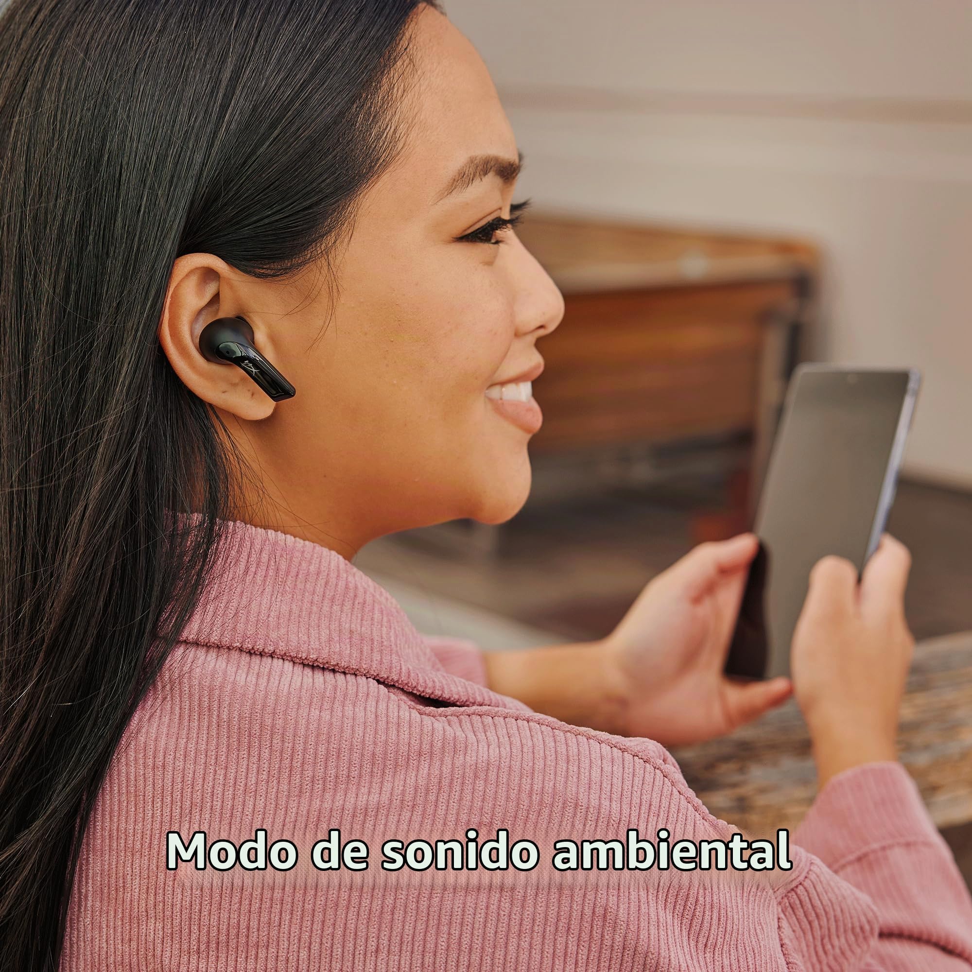 HyperX Cloud Mix Buds 2 - Auriculares inalámbricos para juegos, micrófono, dongle USB, baja latencia, color Negro