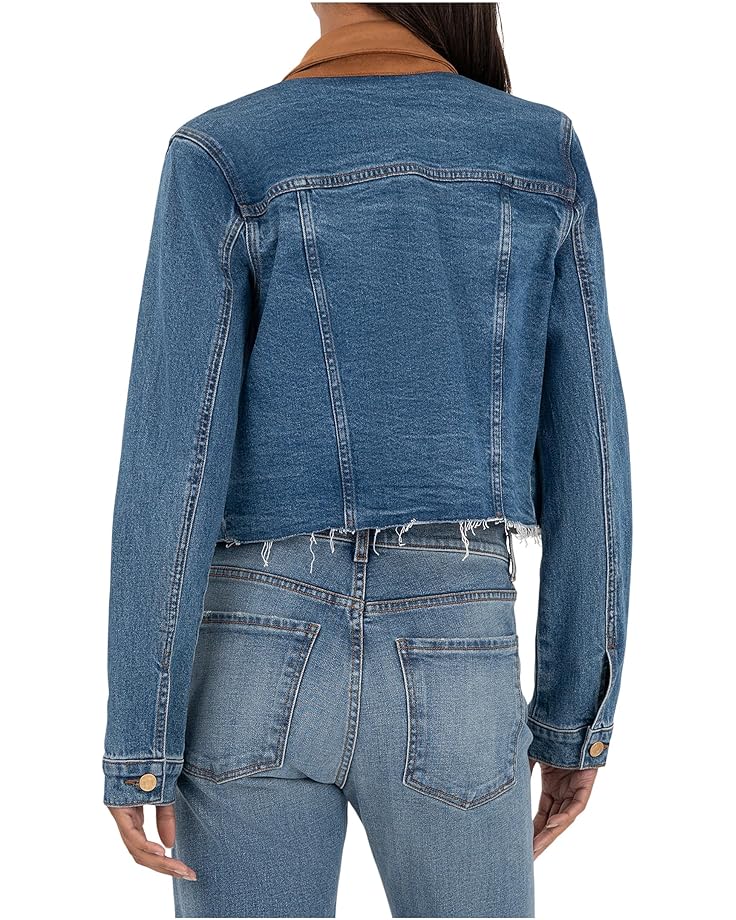 KUT from the Kloth Kerry Cropped Jacket-raw Hem Contrastcollar - #2 of 3