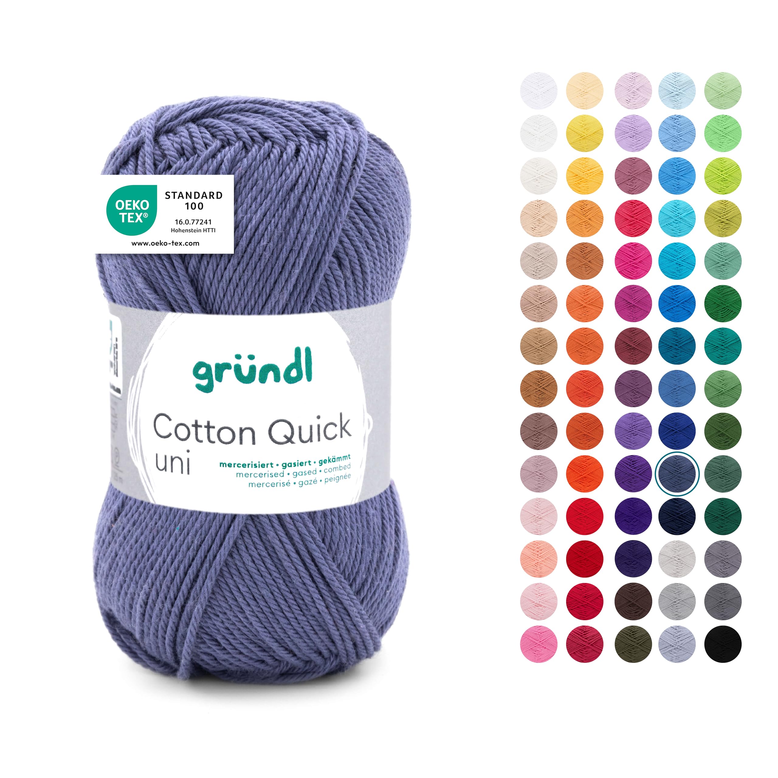 Gründl Wolle Cotton Quick uni Häkelgarn 1 Knäuel