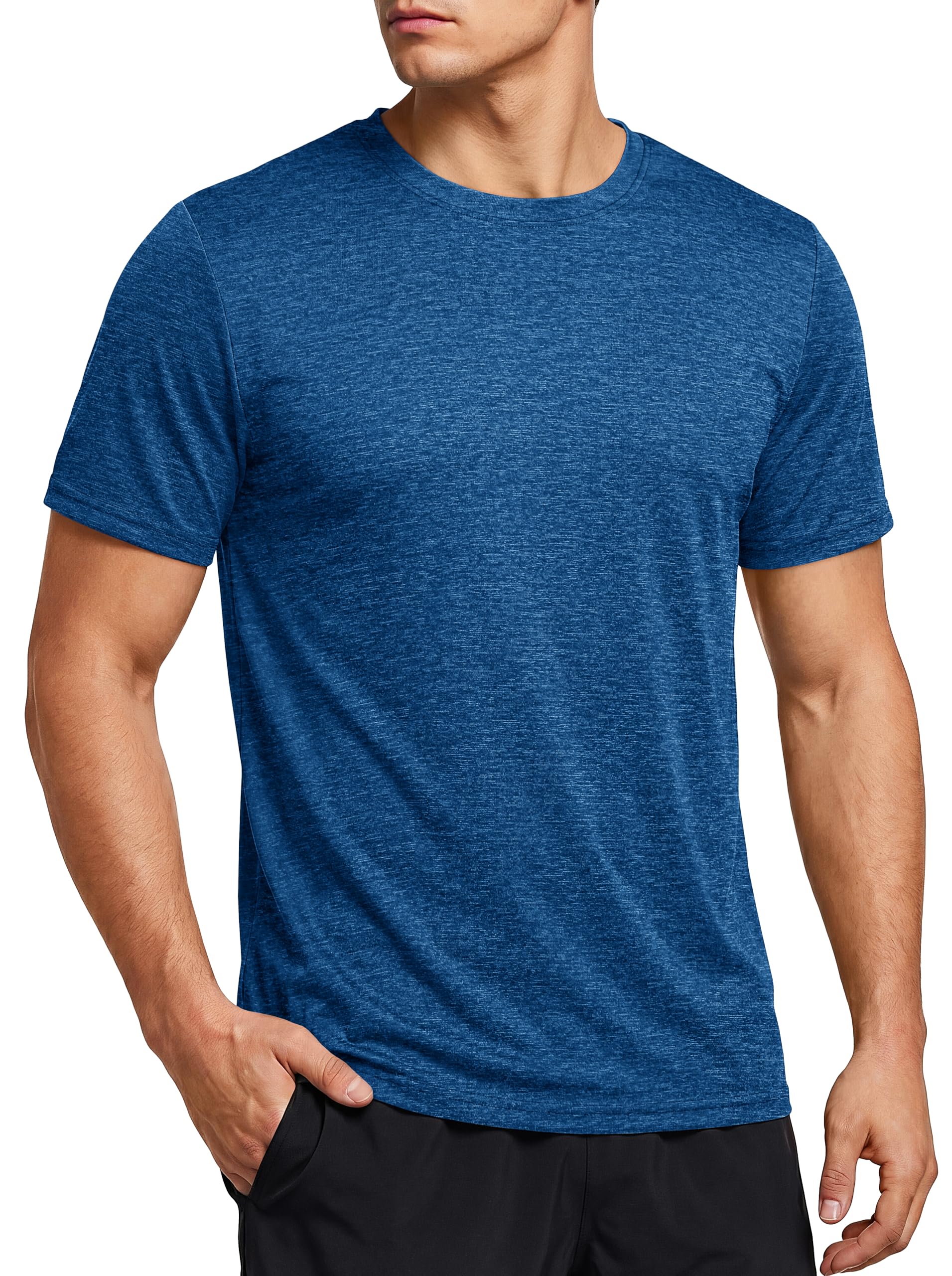 KEFITEVD Tshirt Herren Funktions Shirt Sport Tshirts Atmungsaktiv Fitness Shirt Schnelltrocknendes Training Shirt Rundhals