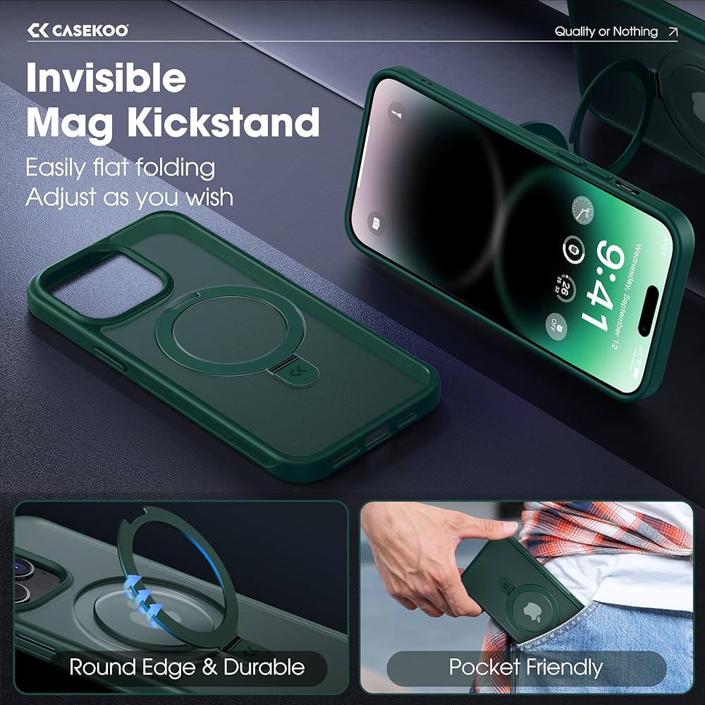 CASEKOO iPhone 14 Pro Max Magsafe対応 Amazon.com: CASEKOO Designed for iPhone 14 Pro Max Case with