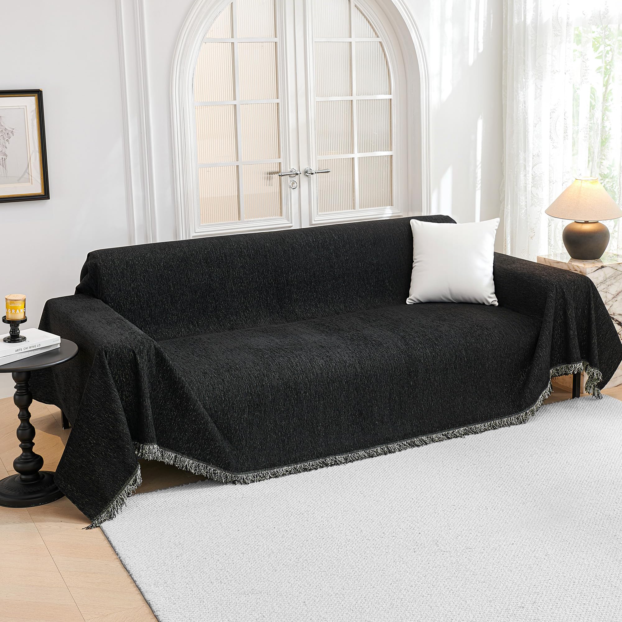 Bankhoes van Zachte Chenille, Antislip & Wasbare Krasbescherming