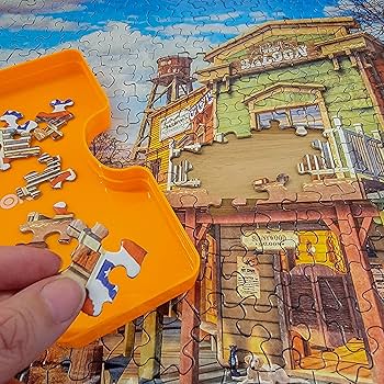 Springbok's 500 Piece Jigsaw Puzzle Old Western Town - Made in USA