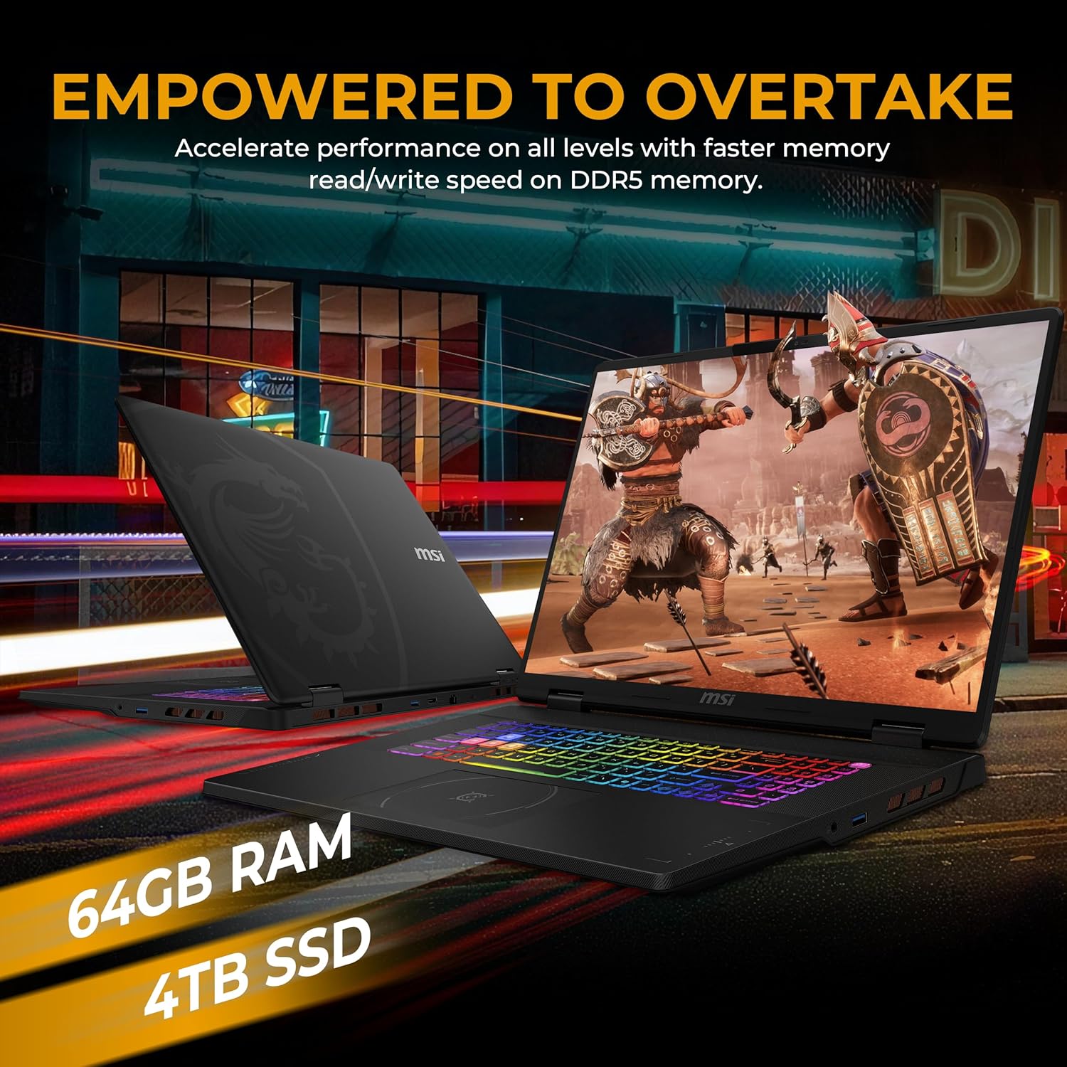 MSI Crosshair 18 HX AI 18" 240Hz Gaming Laptop, Intel Ultra 9 275HX, NVIDIA RTX 5070 8GB GDDR7, 64GB DDR5, 5TB Storage (4TB PCIe SSD&1TB Docking Station), RGB Backlit Keyboard, Wi-Fi 6E, Win 11, Black