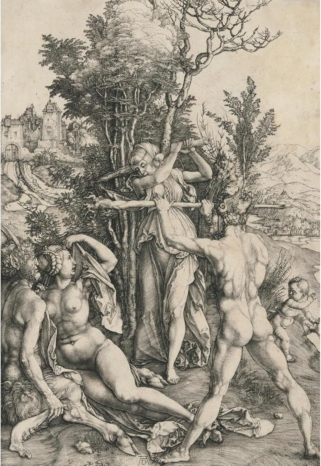 ArtDirect Hercules at the Crossroads (circa 1498) Unframed Art Print Giclee Poster by Albrecht Dürer - Ready for Framing with Customization Sizes 7x10, 10x14, 14x20, 24x35, 33x48 and 41x60 inches