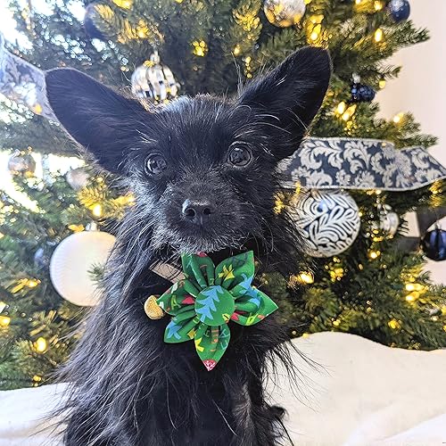 Miniatura 8 de Huxley & Kent Molinete para mascotas  Merry & Bright (grande)  Accesorio de collar de velcro de Navidad para perrosgatos  Accesorio de collar de