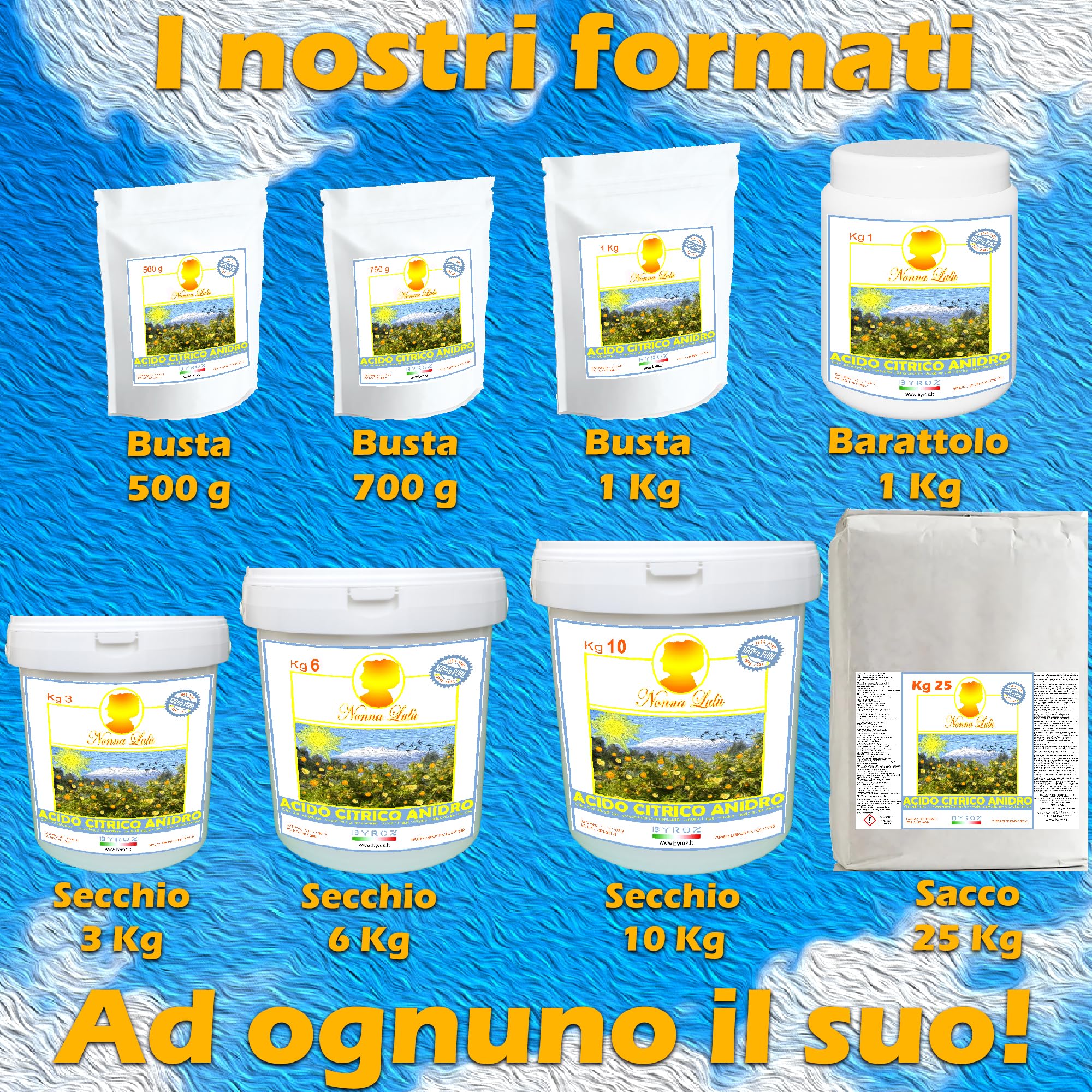 Acido Citrico Per Pulizia Calcare. Biologico, Multiuso, 100% Naturale, Efficace, Ecocompatibile, Sostenibile. Ideale come Anticalcare lavatrice e Brillantante (6 Kg)
