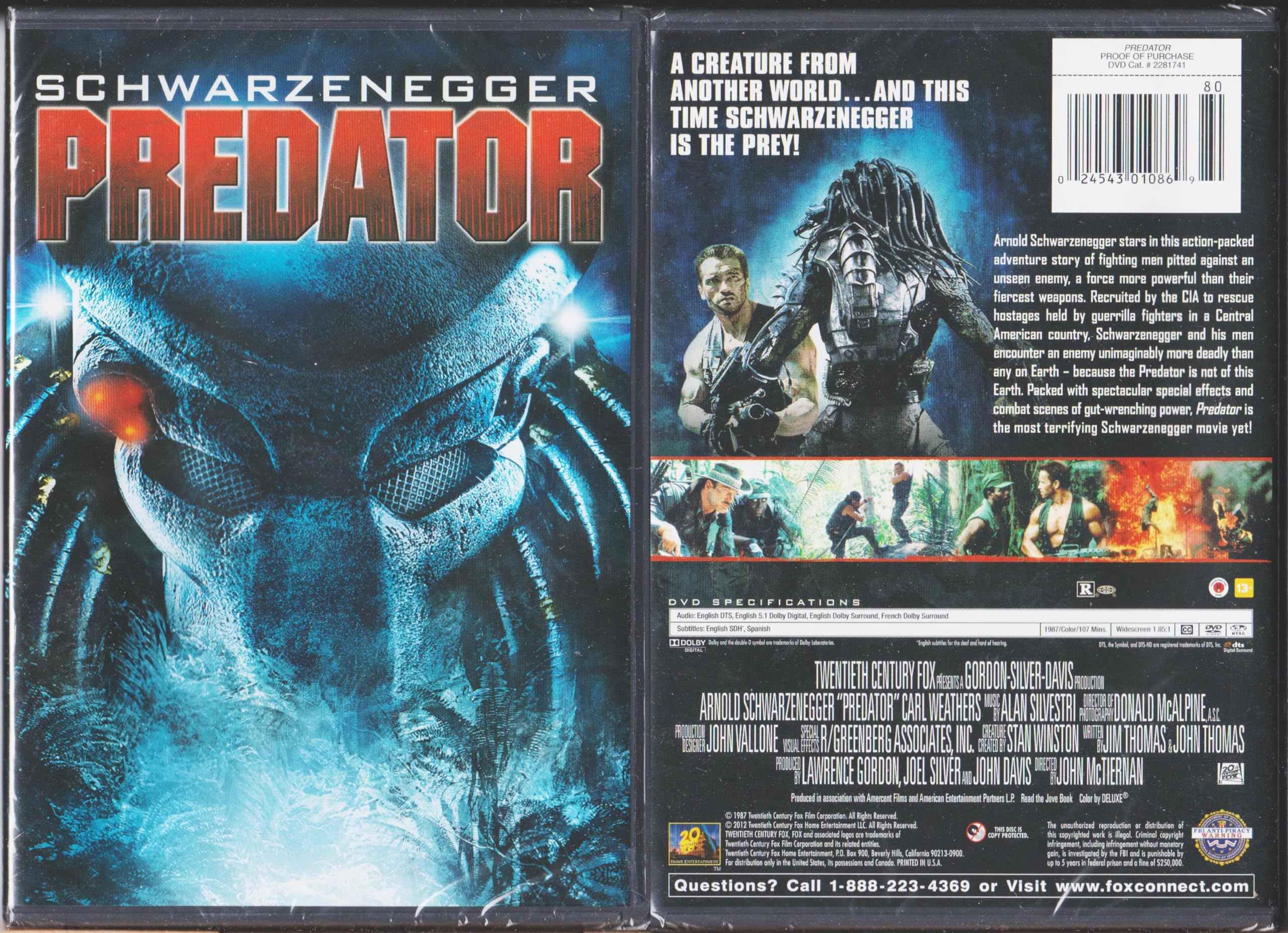 Amazon.co.jp: Predator (Widescreen Edition) : Schwarzenegger