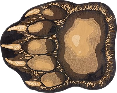 Amazon.com: Bear Claw Rustic Lodge Paw Area Rug 3'8 W X 4'10 L : Home ...