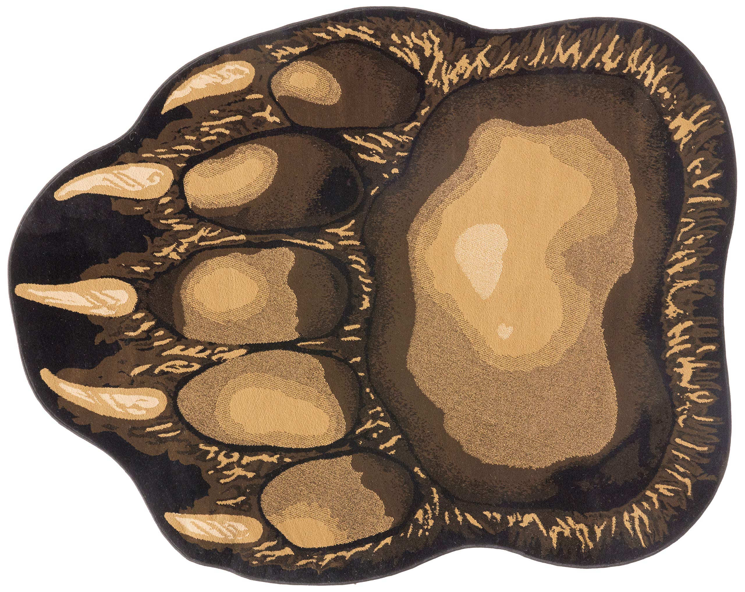 Bear Claw Rustic Lodge Paw Area Rug - Measures approximately 5'6 W X 6'10 L