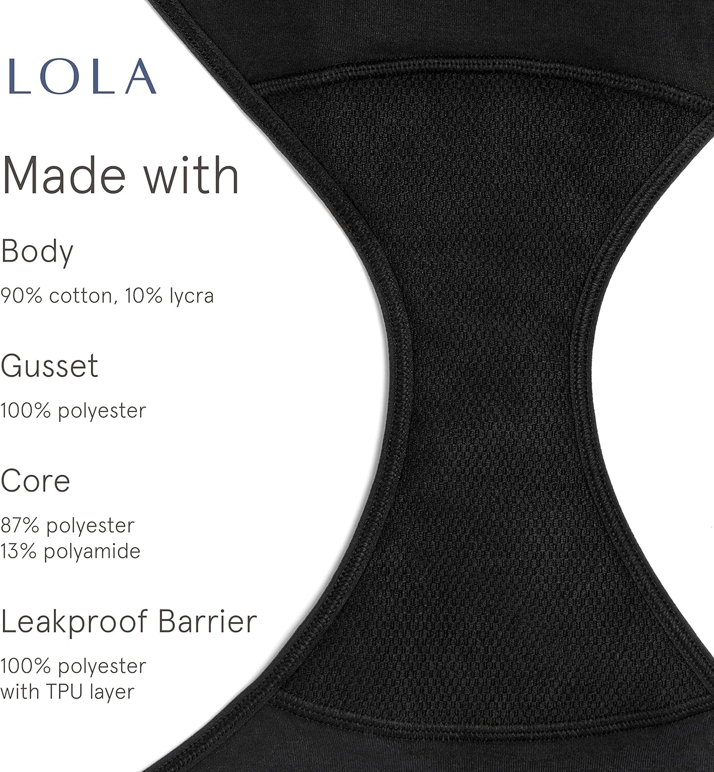 LOLA Washable Period Underwear - Period Underwear for Women, Period Panties, Cotton Bikini Underwear for Women - Image 4