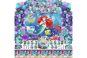 260 Pcs Decoración de la Sirenita Ariel para Fiesta