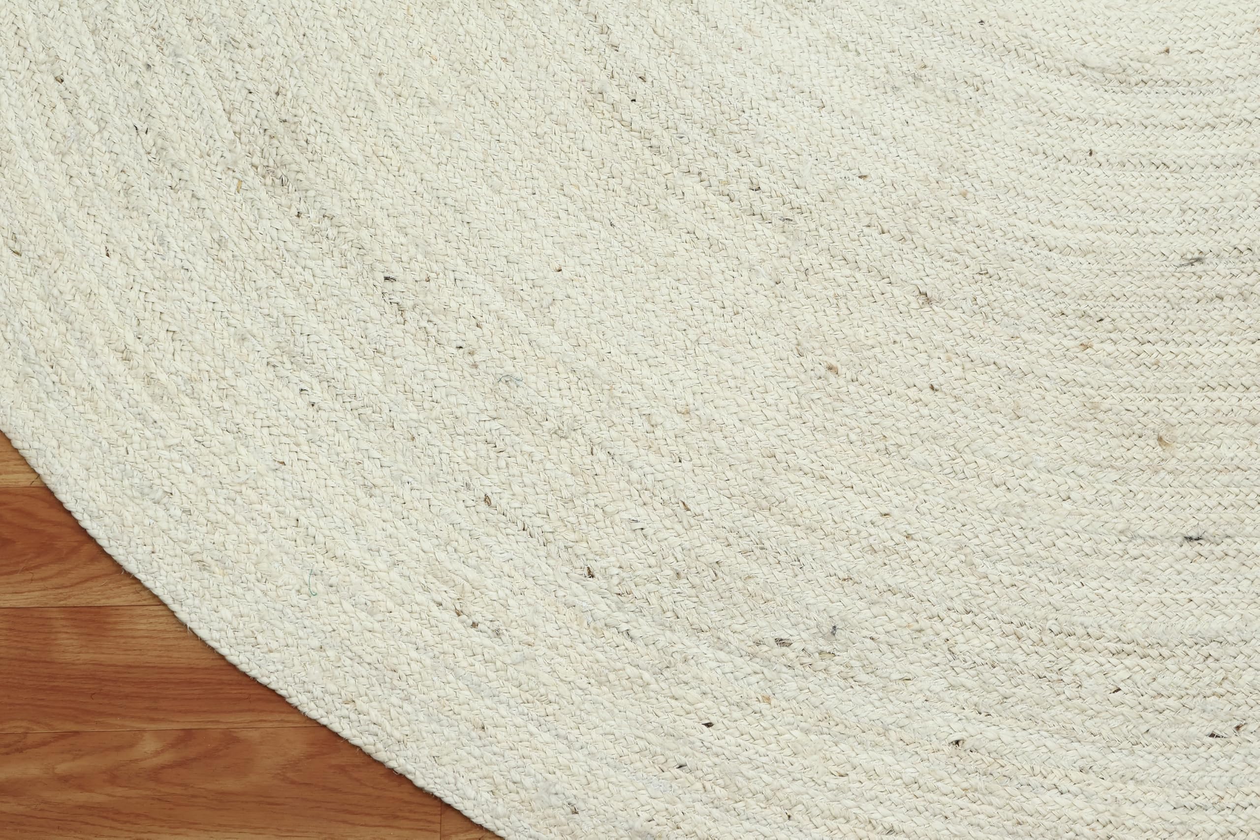 Tapis rond en jute naturelle pour intérieur et extérieur - 91 cm - Pour chambre à coucher, chevet, table à manger, couloir et cuisine
