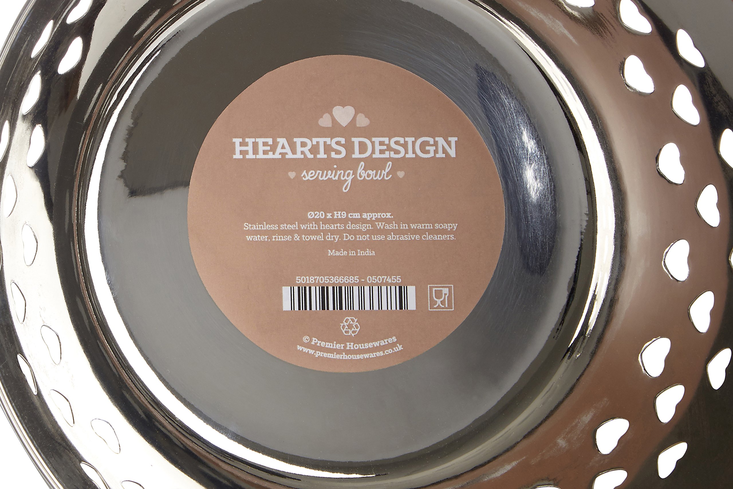 Premier Housewares Passoire Avec Cœurs Or Rose 24 X 24 X 13 Cm