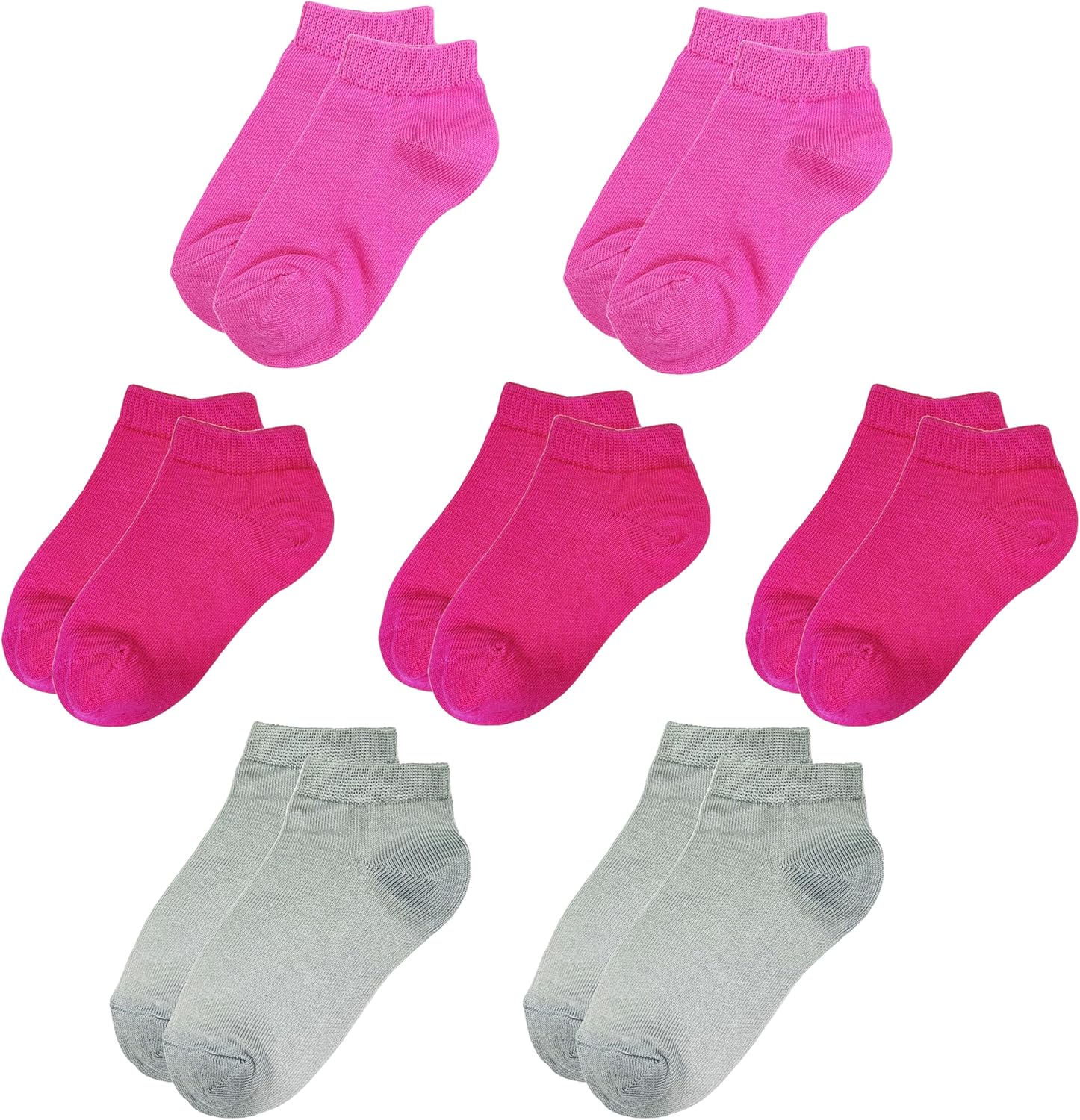7 Pairs Kids Socks for Boys Girls Low Cut Athletic Ankle Cotton No Show Socks