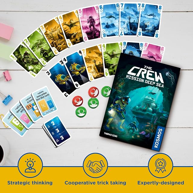 Foto 6 de 6 de Thames & Kosmos, 691869, The Crew: Mission Deep Sea, Cooperative Card Game, Trick Taking Game, Ages 10+
