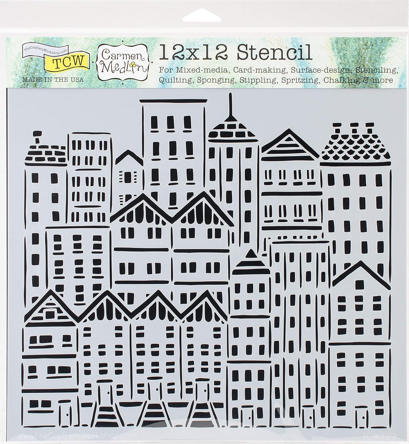Crafters Workshop TCW710S Template 6"x6"-Endless Swirls