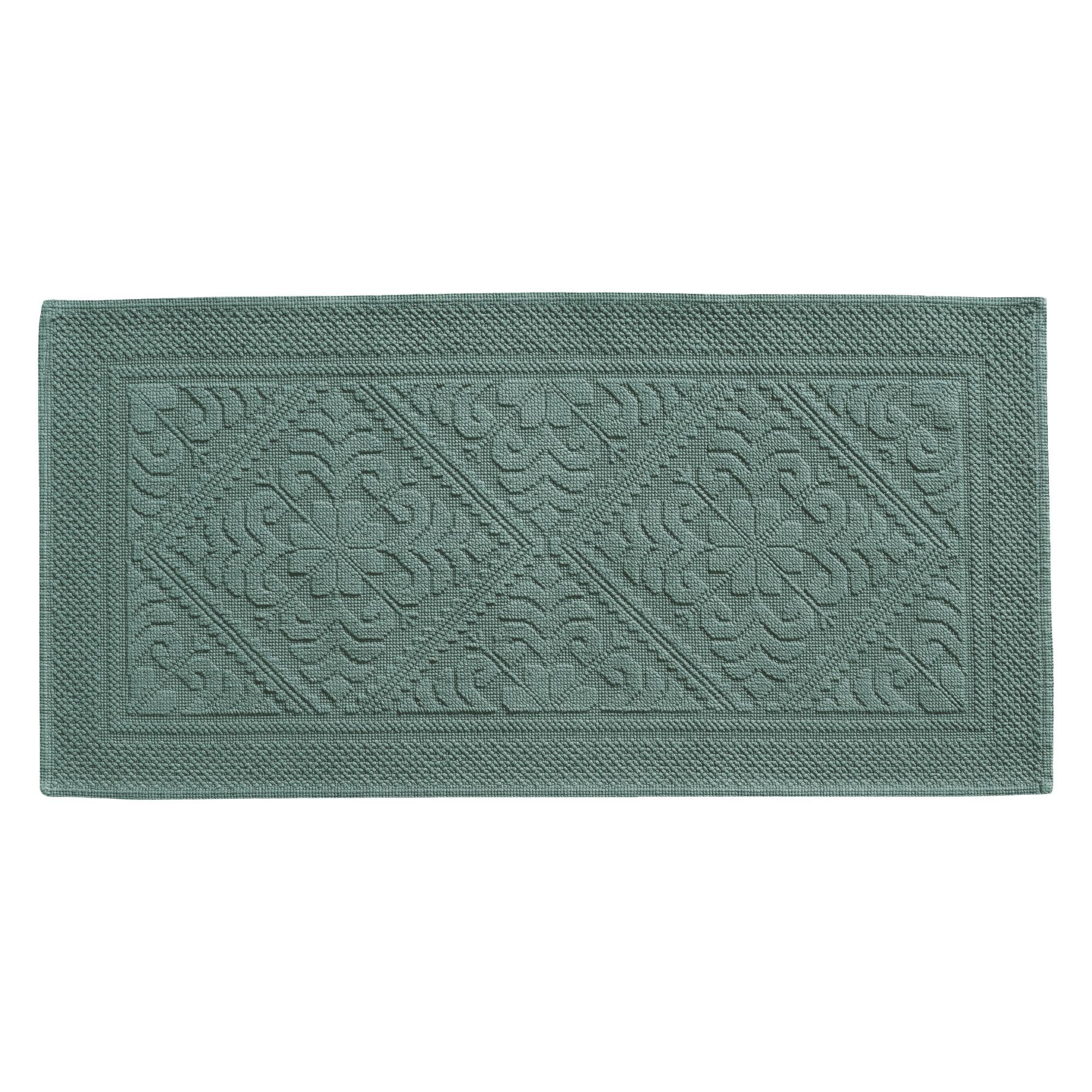 Vivaraise - Tapis de Bain Enzo – Tissu éponge 100% Coton, Doux et Absorbant – Motif Jacquard élégant