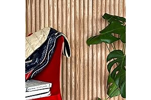 TIMELINE 4-Pack Fluted Round Solid Oak Wall Paneling 5.875" x 72" Real...