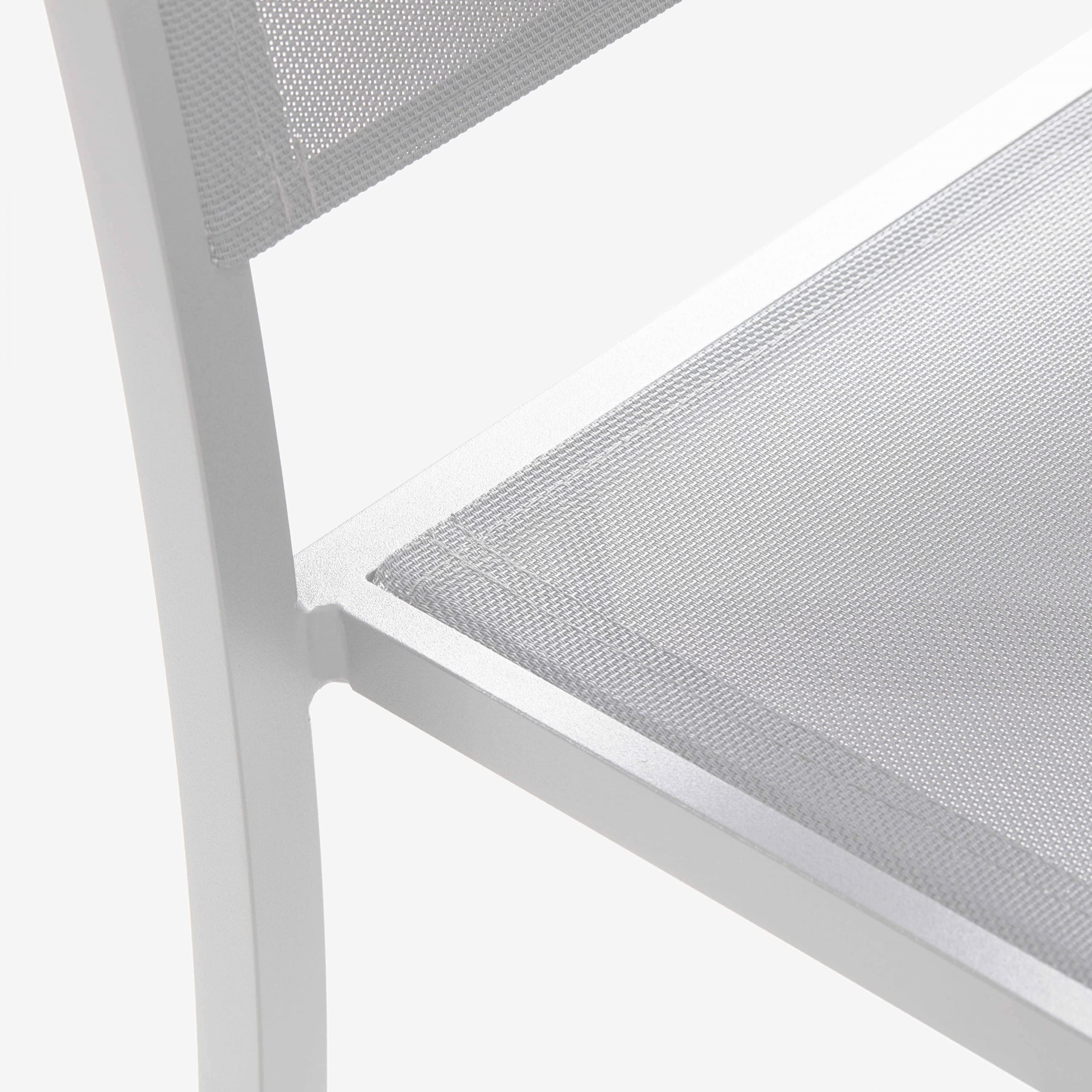 Oviala Lot de 2 chaises de Jardin Aluminium et textilène Blanc