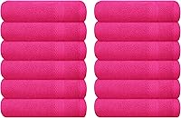 Vista 138 de GLAMBURG - Juego de 12 toallas faciales ultrasuaves de 13 x 13 pulgadas, 100% algodón, duraderas y altamente absorbentes, ideales para baño, cocina