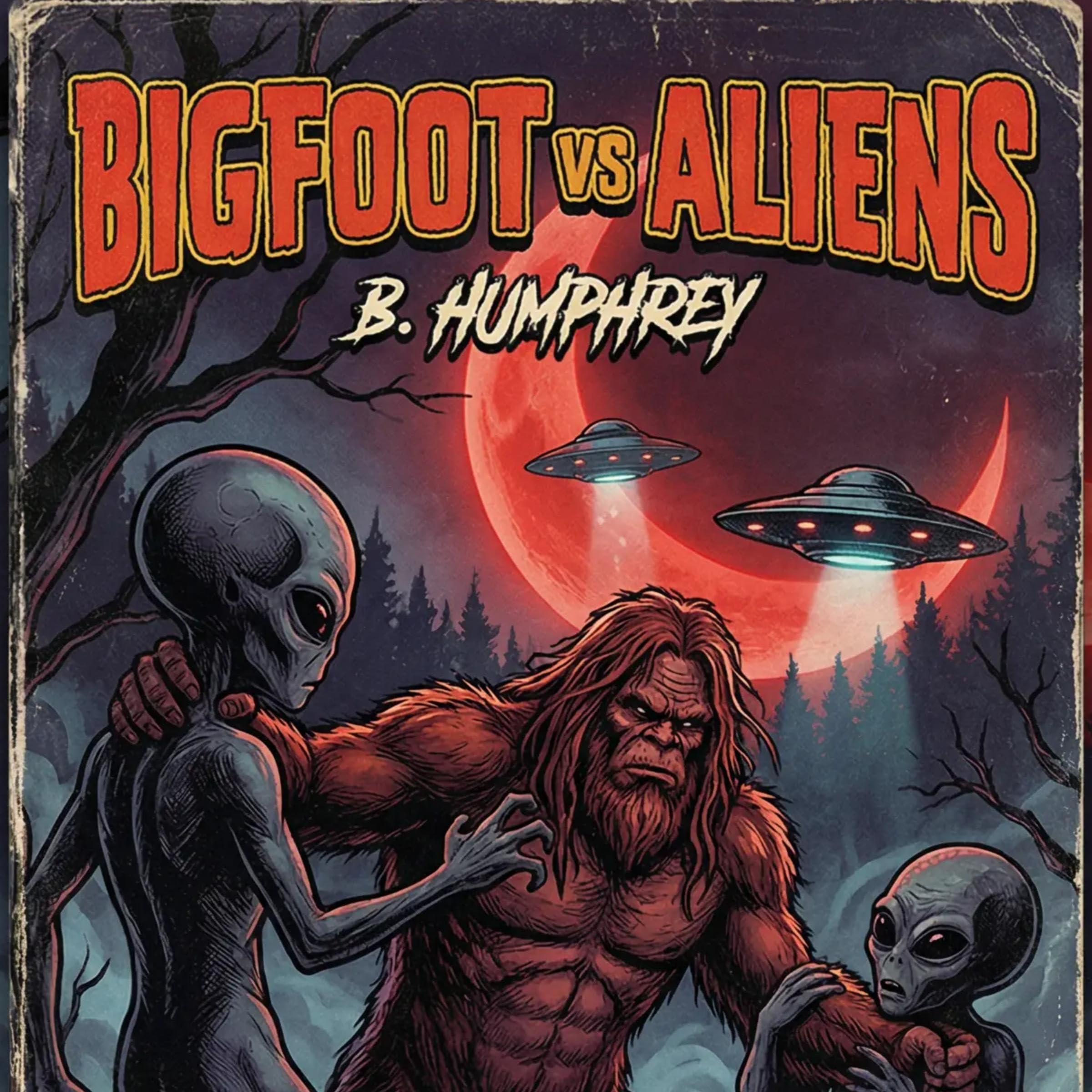 Cover art for Bigfoot vs Aliens