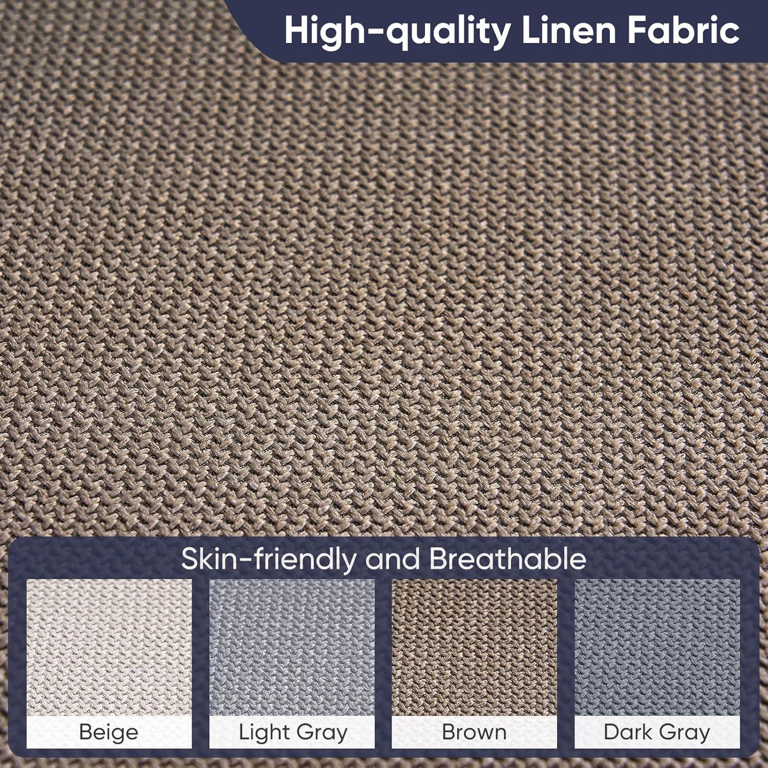 ijuicy Oversized Convertible U/L Shaped Sectional Couch with Movable Ottomans,116" Free Combination Modular Sofa Set, 6 Seat Sectional Couches for Living Room, Linen Fabric Sleeper Sofa Bed-Brown