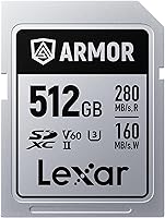 Vista 13 de Lexar Tarjeta de memoria Armor Silver PRO SDXC de 256 GB, UHS-II, C10, U3, V60, 6K UHD, lectura de hasta 280 MB/s, acero inoxidable, para fotógrafos