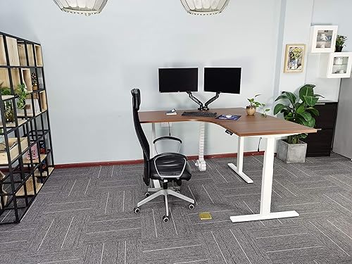 Miniatura 7 de Vwindesk Vertebrae - Kit de gestión de cables  Organizador de cables de entrada cuádruple de escritorio ajustable en altura ajustable, color negro