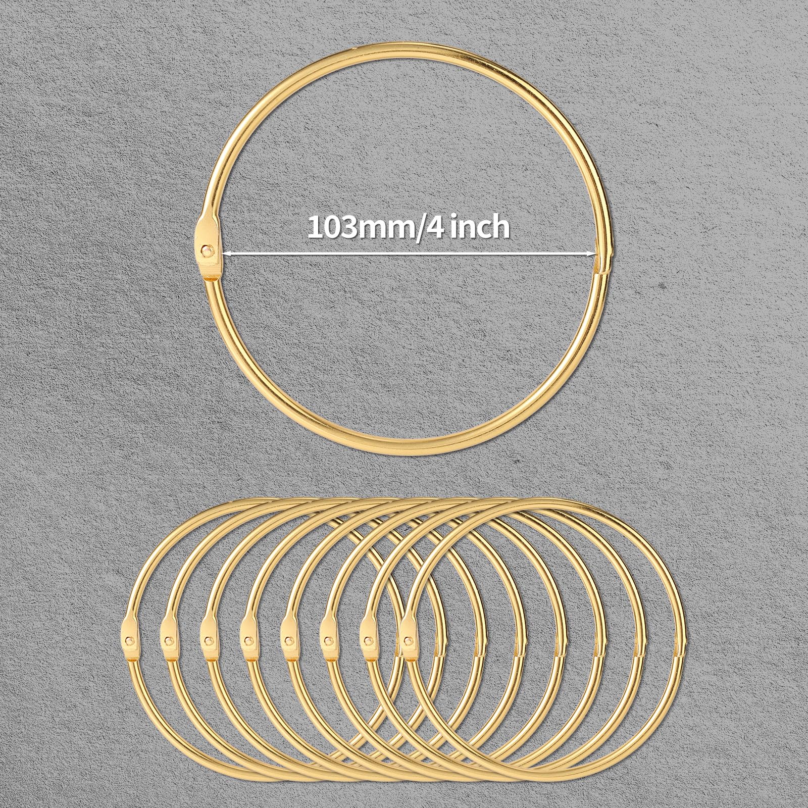 BOXOB 8pcs Loose Leaf Binder Rings - Image 2