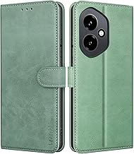 Leacckl Coque pour Honor 400 5G (Pas pour Honor 400 Pro), Etui Protection Housse Premium en Cuir PU Portefeuille, [Ranges Cartes] Pochette Fermeture Magnétique, Vert